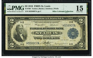image for: Fr. 768 $2 1918 Federal Reserve Bank Note PMG Choice Fine 15....