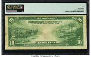 image for: Fr. 815 $10 1918 Federal Reserve Bank Note PMG Very Fine 20....