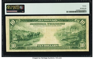 image for: Fr. 816 $10 1915 Federal Reserve Bank Note PMG Very Fine 20....