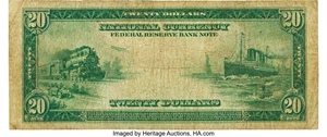 image for: Fr. 826 $20 1915 Federal Reserve Bank Note PMG Fine 12....