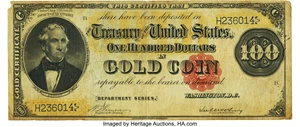 image for: Fr. 1209 $100 1882 Gold Certificate PMG Very Fine 20....