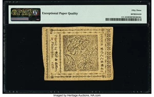 image for: Continental Currency July 22, 1776 $4 PMG About Uncirculated 53 EPQ....