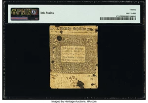 image for: Connecticut June 1, 1773 20s PMG Very Fine 20....