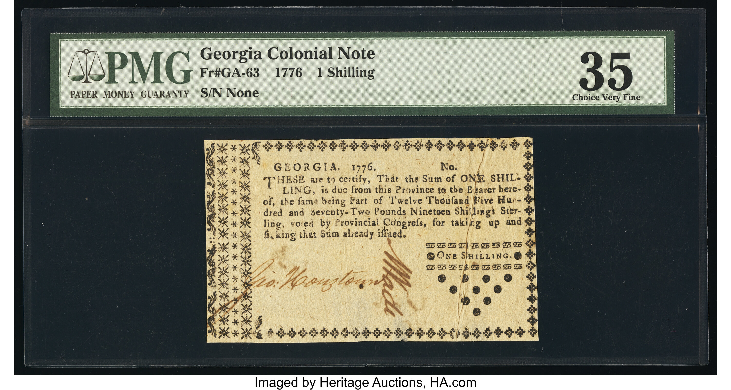 image for: Georgia 1776 1s PMG Choice Very Fine 35....
