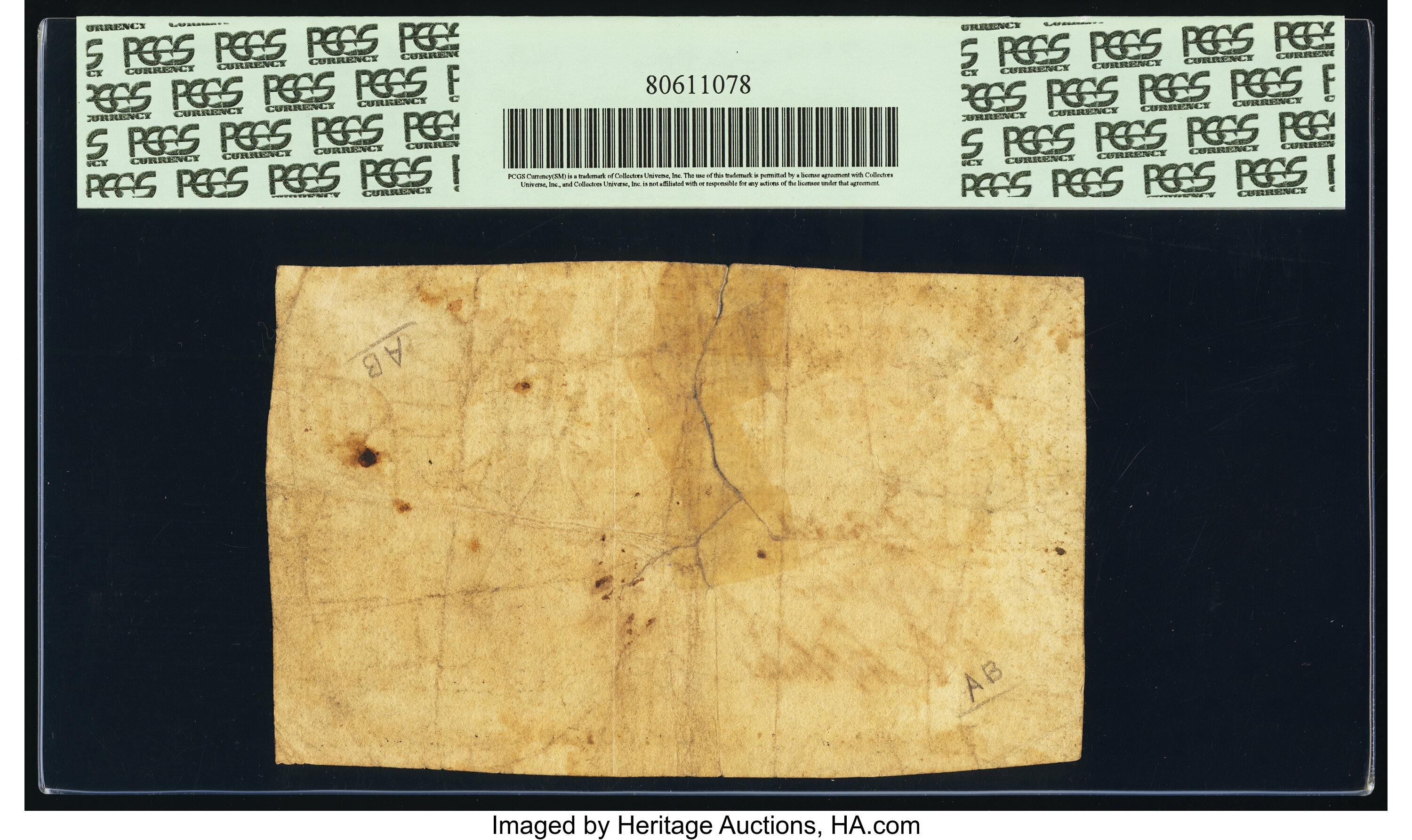 image for: Georgia 1776 - Crown vignette 5s PCGS Apparent Very Fine 20....