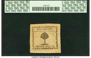 image for: Massachusetts October 16, 1778 2s PCGS Very Fine 30....