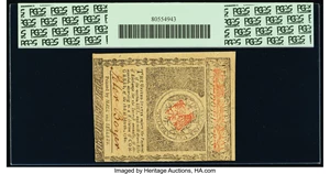 image for: Massachusetts May 5, 1780 $5 PCGS Choice About New 58PPQ....
