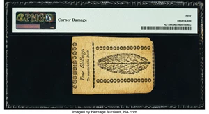 image for: New Jersey January 9, 1781 4s PMG About Uncirculated 50....
