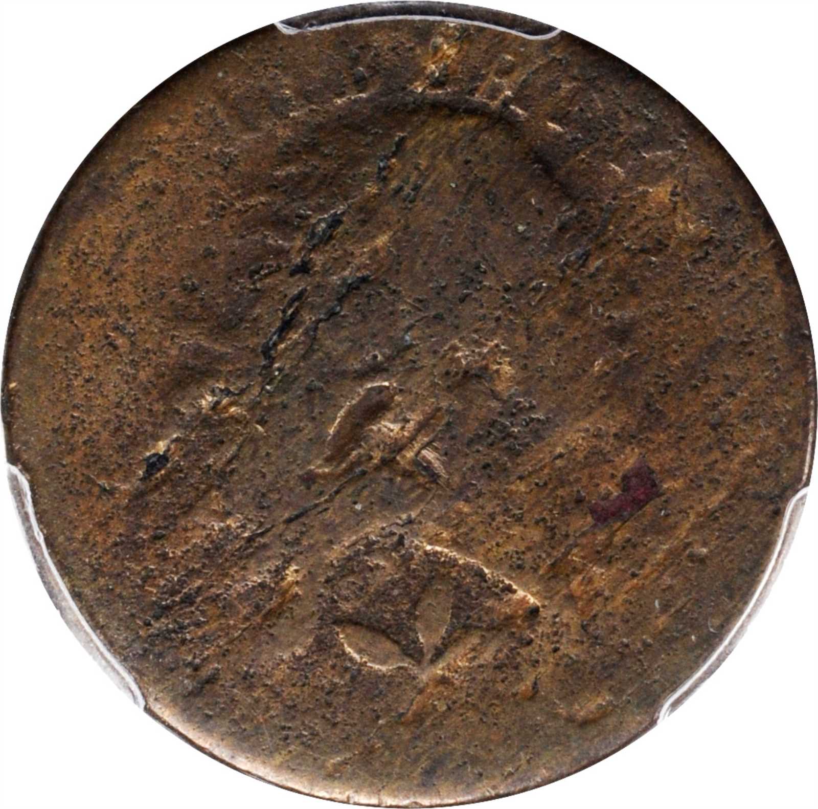 image for: 1793 Flowing Hair Cent. Wreath Reverse. S-5. Rarity-4. Vine and Bars Edge. AG Details--Damage (PCGS).