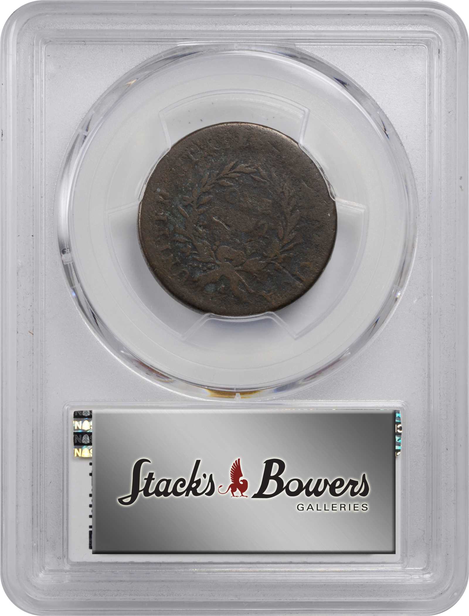 image for: 1793 Flowing Hair Cent. Wreath Reverse. S-5. Rarity-4. Vine and Bars Edge. AG Details--Damage (PCGS).
