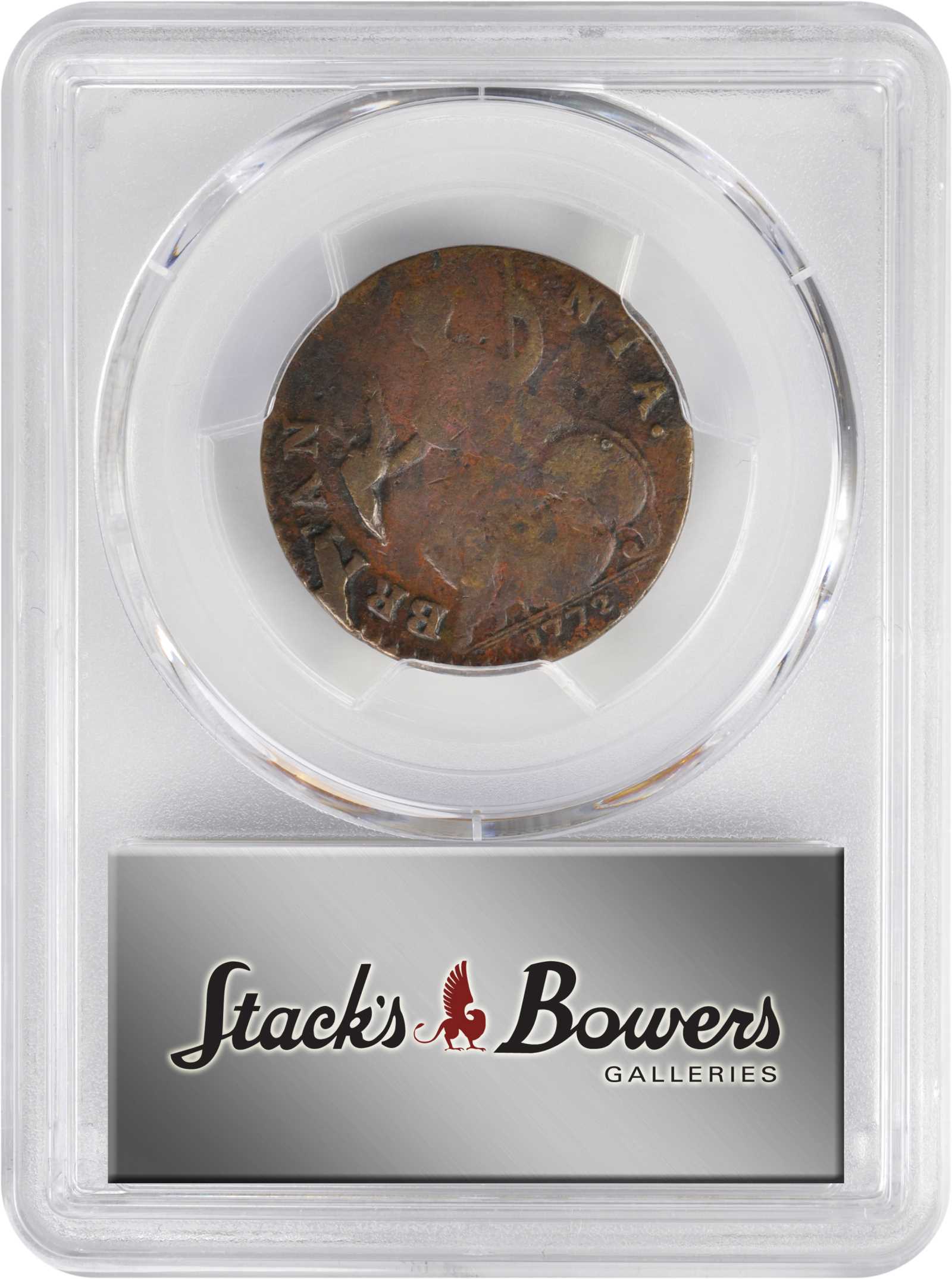 image for: 1772 Machin's Mills Halfpenny. Vlack 6-72A, W-7720. Rarity-6. GEORGIVS III, Group I. VF Details--Environmental Damage (PCGS).