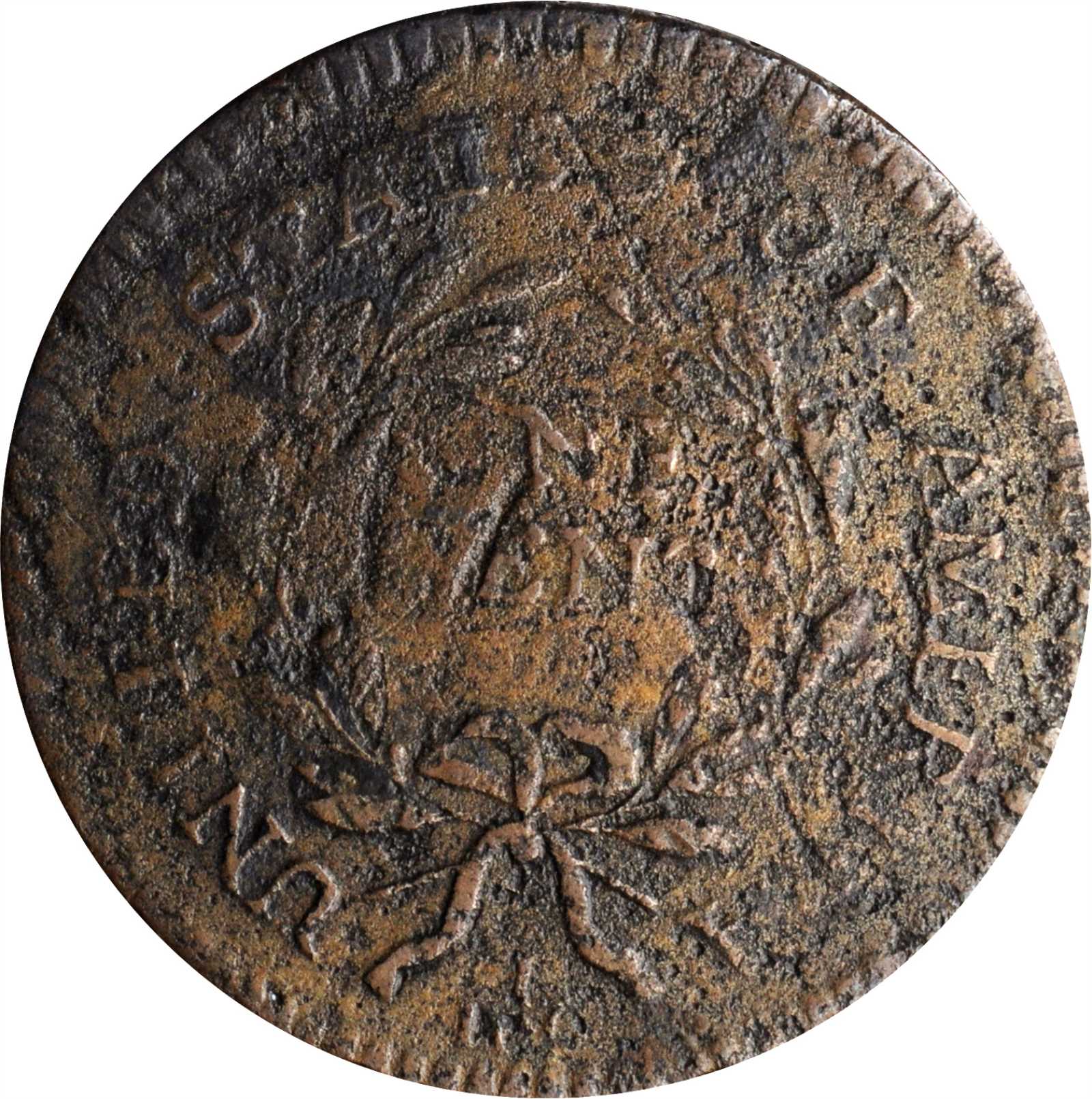 image for: 1795 Liberty Cap Cent. S-73. Rarity-5. Lettered Edge. Very Good, Corrosion.