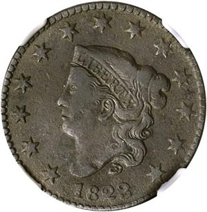 image for: 1823/2 Matron Head Cent. N-1. VF Details--Environmental Damage (NGC).