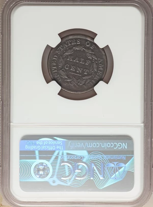image for: 1809 1/2 C Small o Inside 0, C-4, B-1, R.3, Fine 12 NGC. NGC Census: (0/0). PCGS Population: (1/18). CDN: $250 Whsle. Bid f...