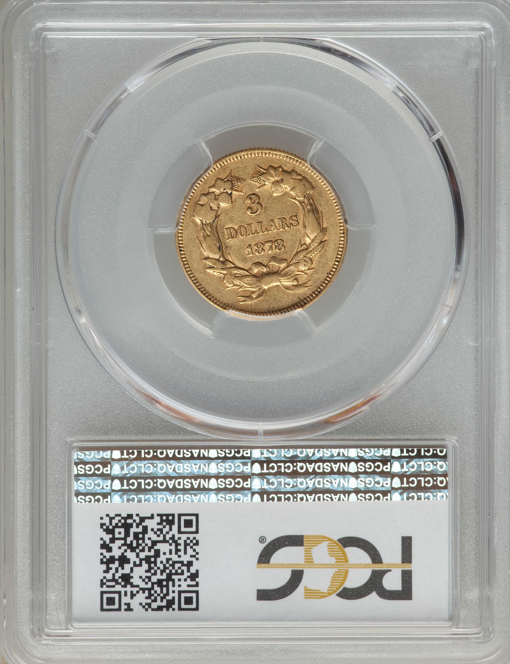 1878 $3 VF30 thumbnail 2