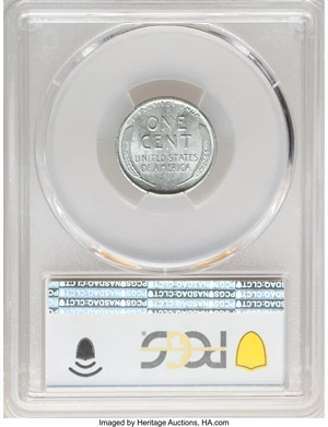 image for: 1944 1C Struck on a Zinc-Coated Steel Planchet MS64 PCGS....
