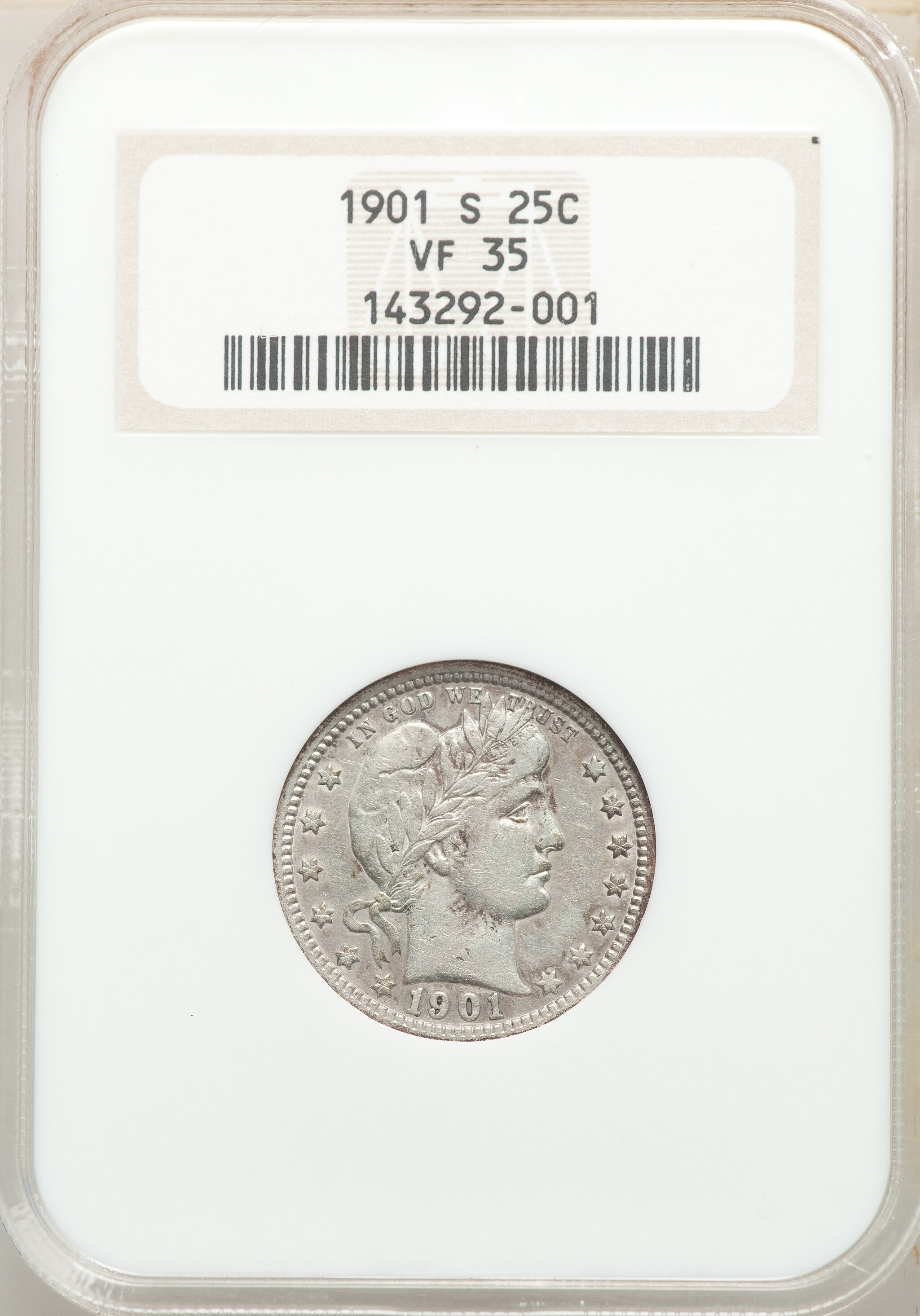 1901-S 25c VF30 CAC thumbnail 4