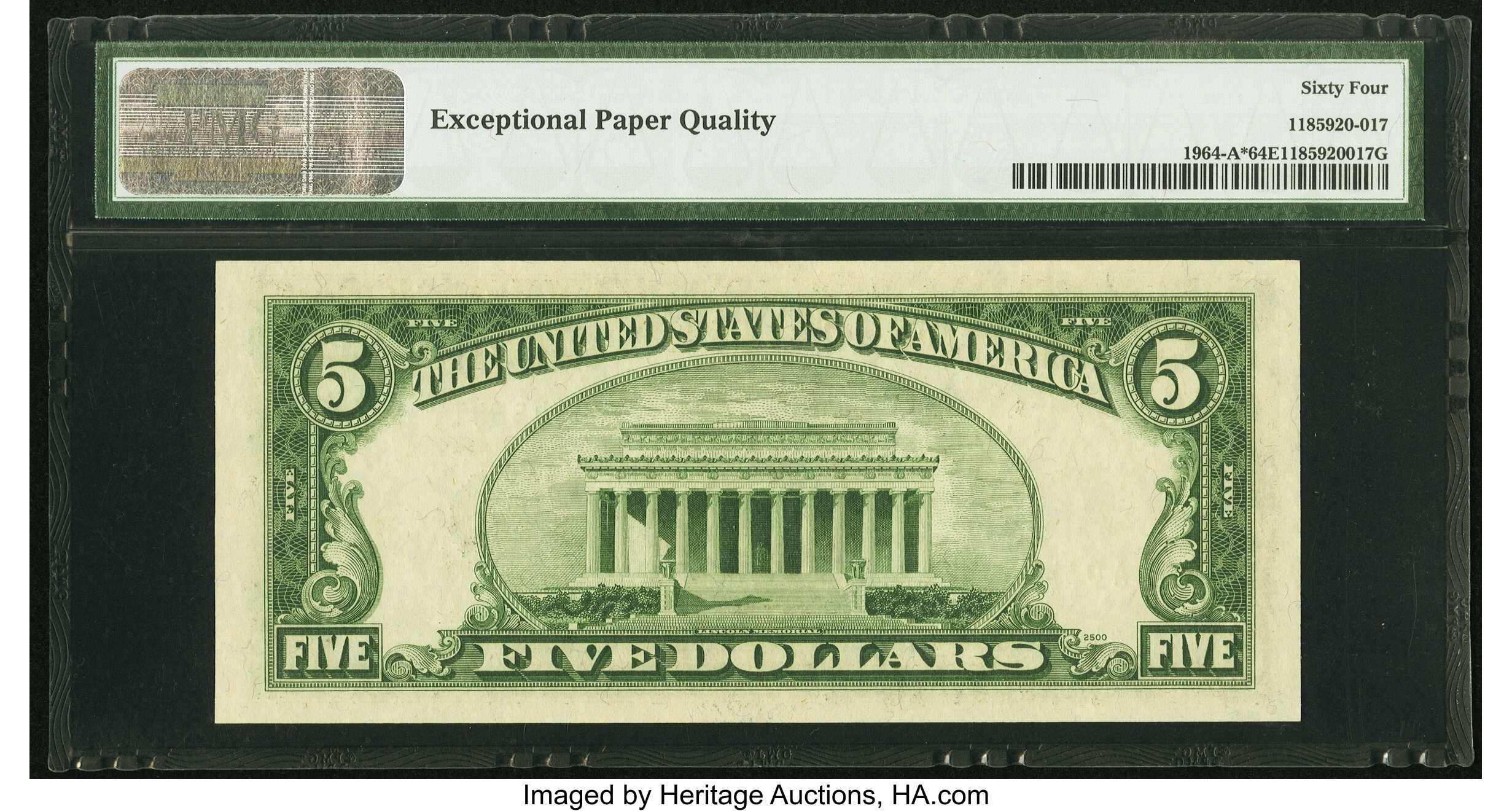 image for: Fr. 1964-A* $5 1950C Federal Reserve Note. PMG Choice Uncirculated 64 EPQ....