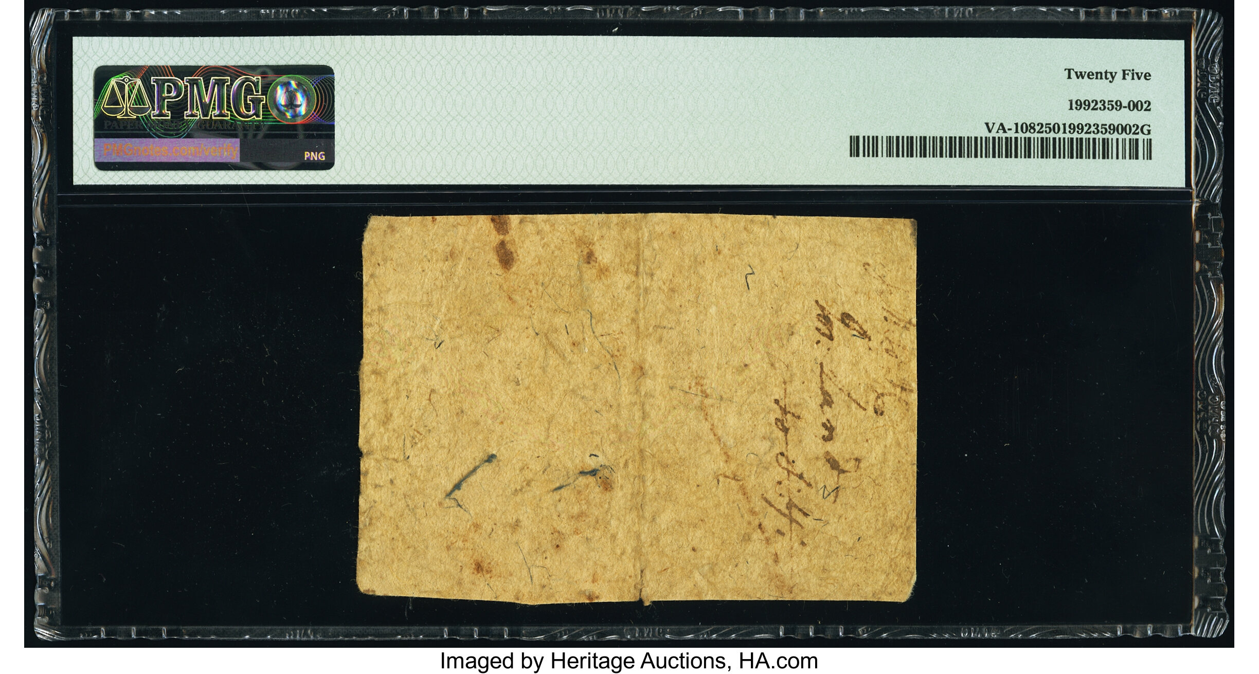image for: Virginia October 7, 1776 $6 PMG Very Fine 25....