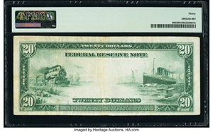 image for: Fr. 966 $20 1914 Federal Reserve Note PMG Very Fine 30....