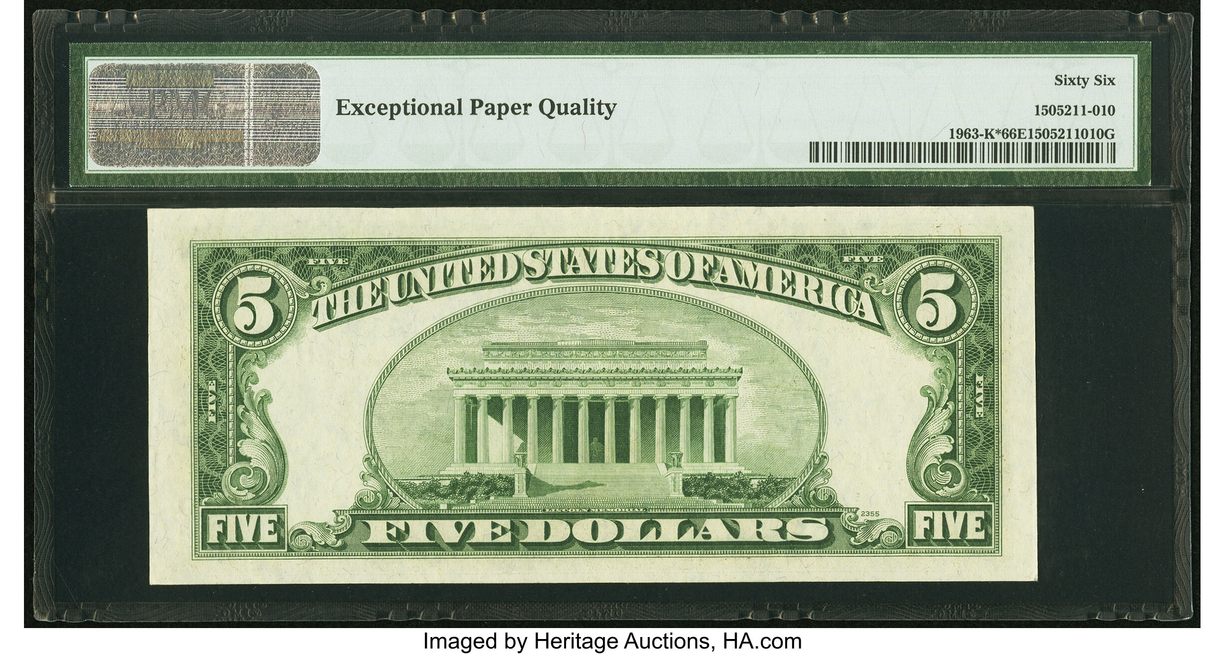 image for: Fr. 1963-K* $5 1950B Federal Reserve Note. PMG Gem Uncirculated 66 EPQ....