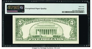 image for: Fr. 1971-F $5 1969B Federal Reserve Note. PMG Choice Uncirculated 64 EPQ....