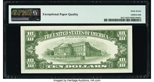 image for: Fr. 2017-G $10 1963A Federal Reserve Note. PMG Superb Gem Unc 67 EPQ....