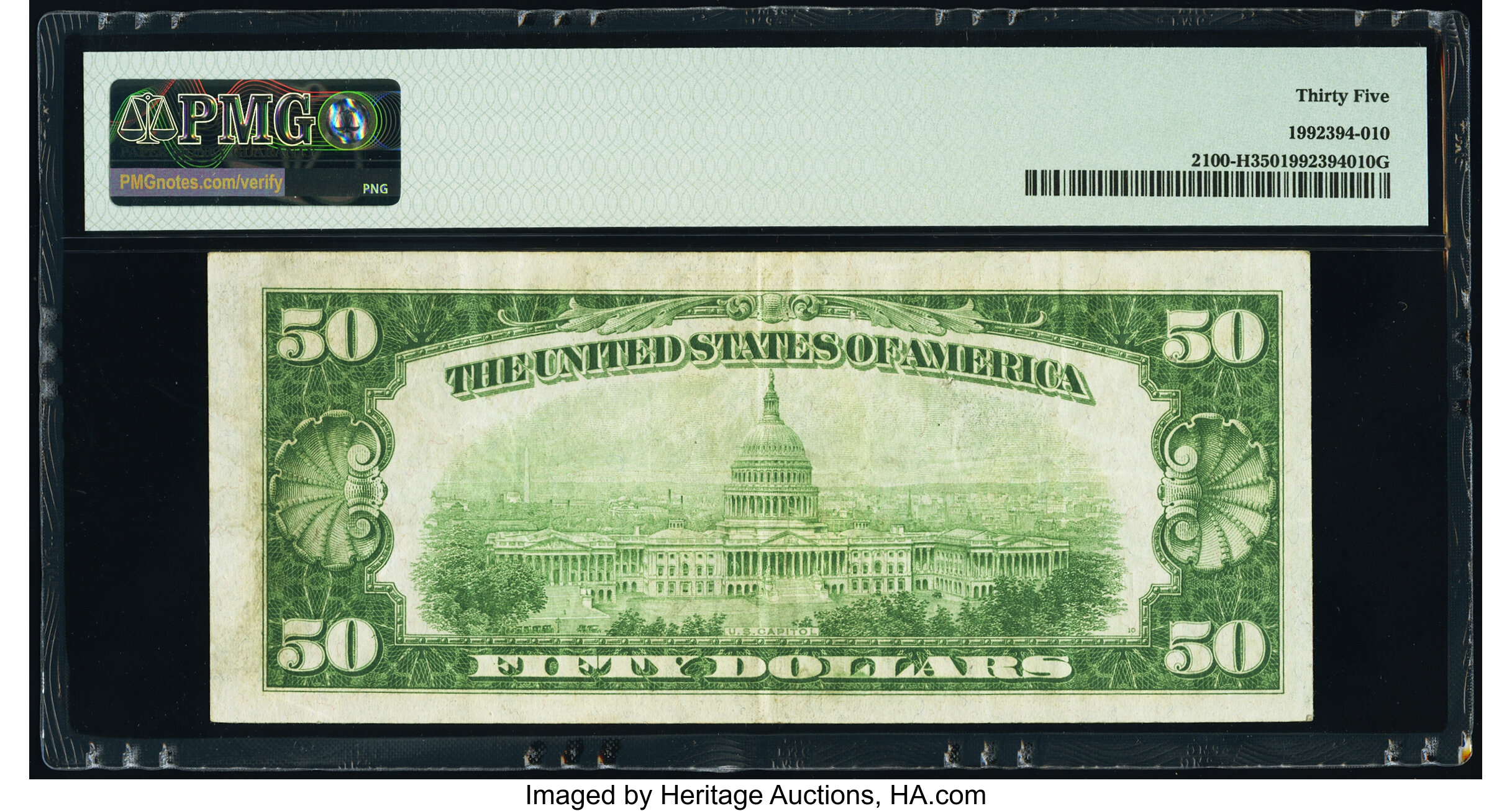 image for: Fr. 2100-H $50 1928 Federal Reserve Note. PMG Choice Very Fine 35....