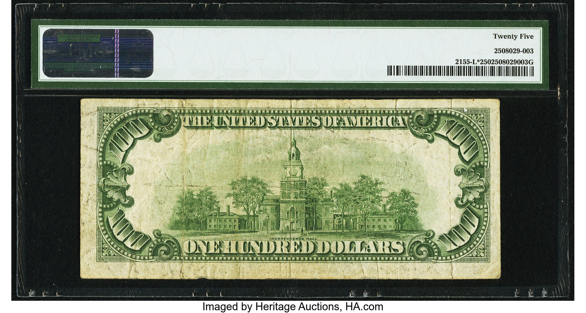 image for: Fr. 2155-L* $100 1934C Federal Reserve Note. PMG Very Fine 25....