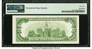 image for: Fr. 2157-F $100 1950 Mule Federal Reserve Note. PMG Choice Uncirculated 64 EPQ....