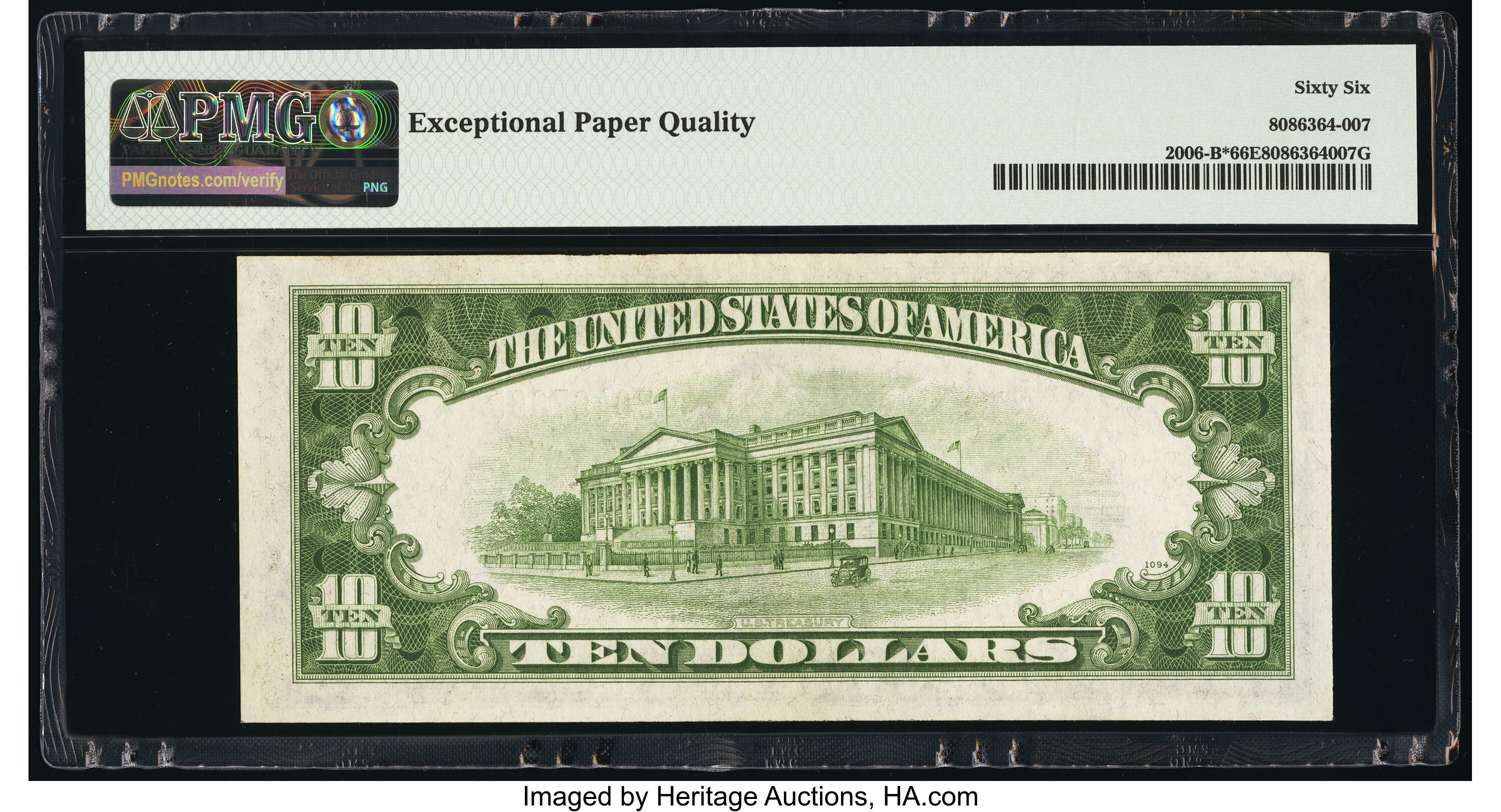 image for: Fr. 2006-B* $10 1934A Federal Reserve Star Note. PMG Gem Uncirculated 66 EPQ....