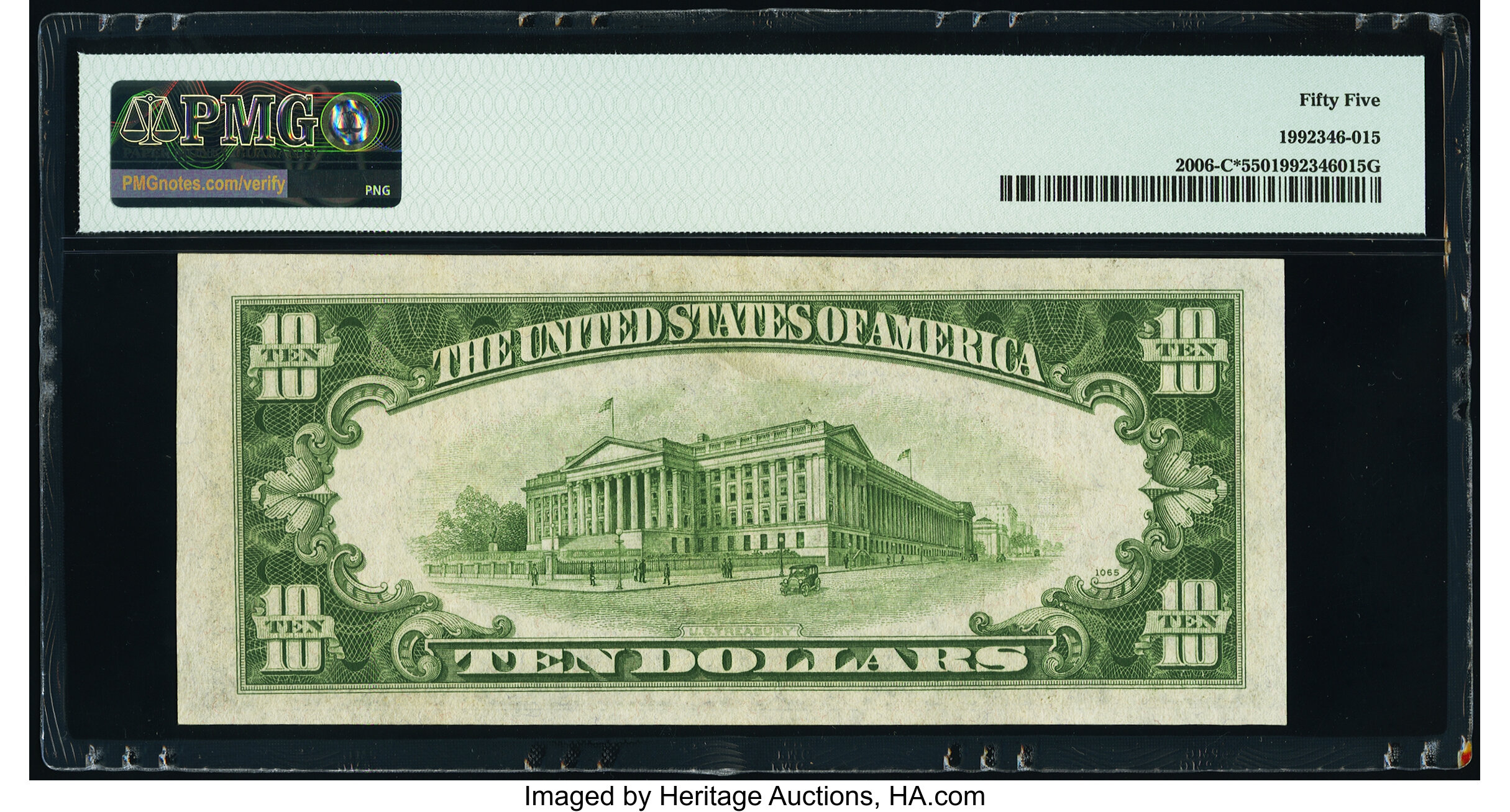 image for: Fr. 2006-C* $10 1934A Federal Reserve Star Note. PMG About Uncirculated 55....