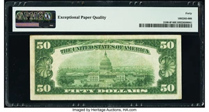 image for: Fr. 2100-B* $50 1928 Federal Reserve Star Note. PMG Extremely Fine 40 EPQ....