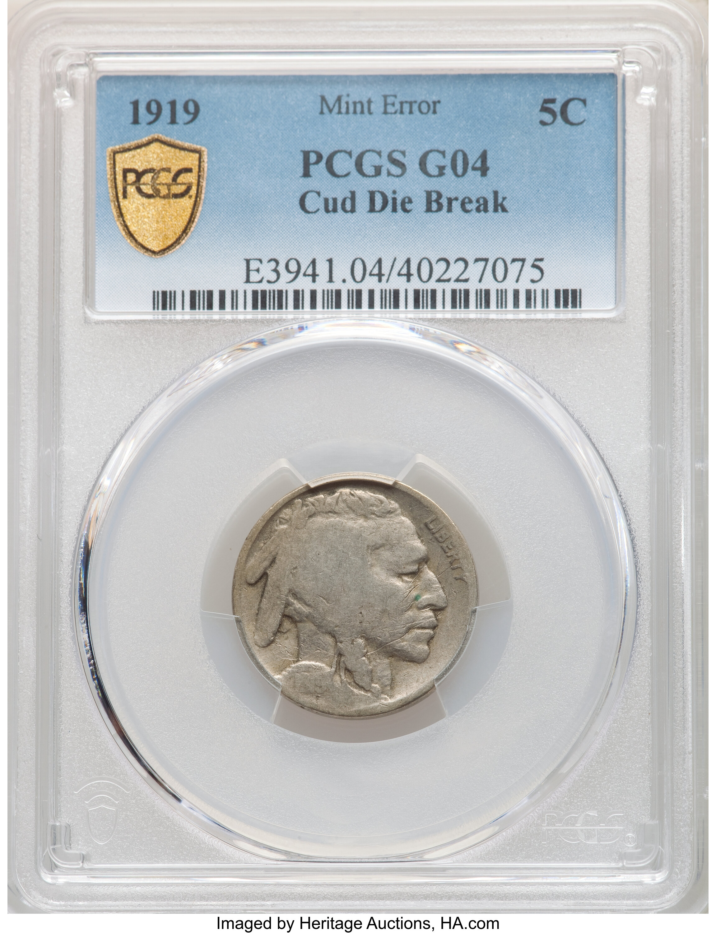 1919 5c VG10 CAC thumbnail 4