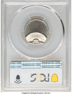 image for: 1976-D 5C Jefferson Nickel -- Struck 75% Off Center -- MS64 PCGS. From The Don Bonser Error Coin Collection Part III....