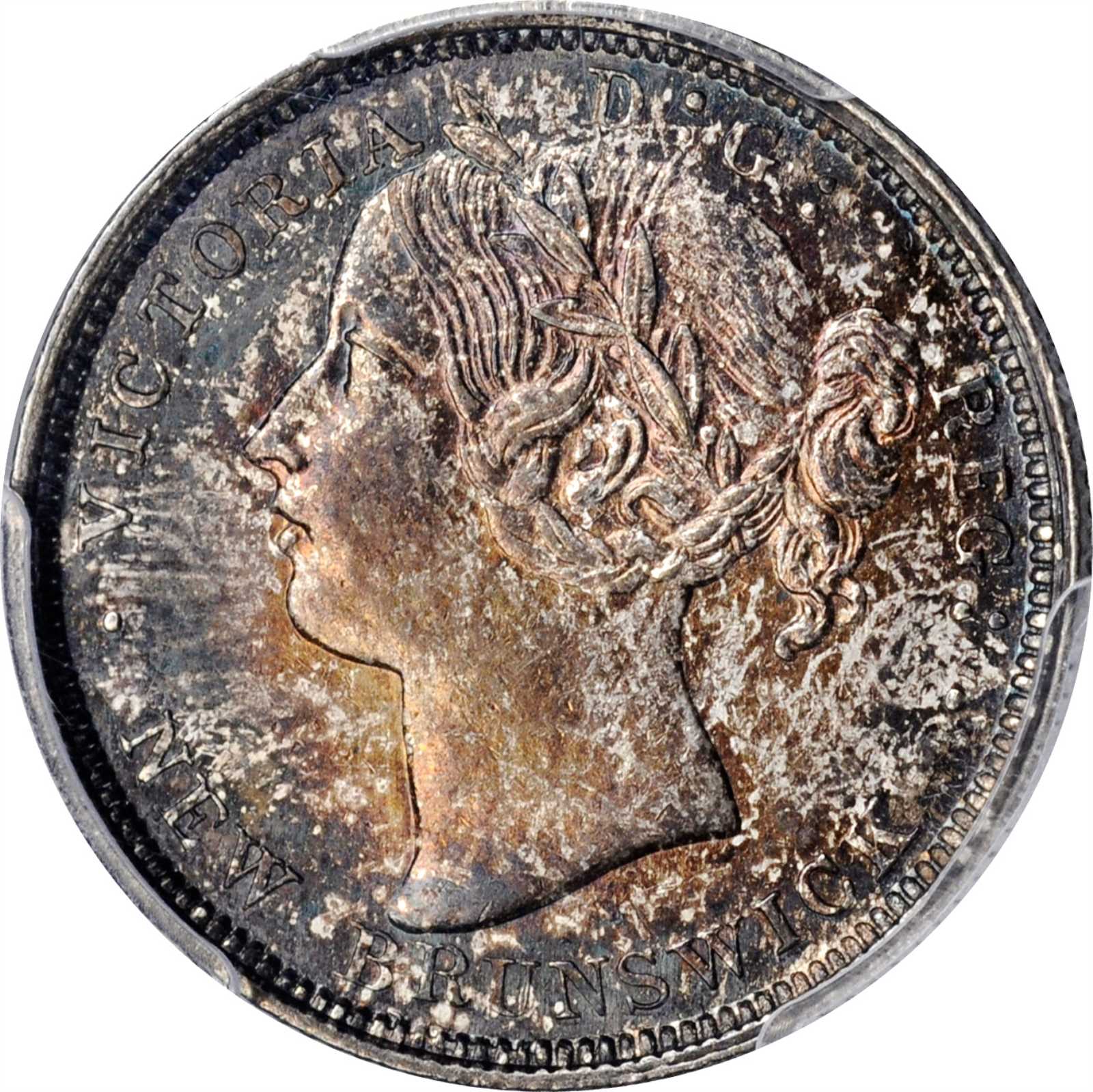 image for: CANADA. New Brunswick. 20 Cents, 1864. London Mint. Victoria. PCGS MS-62 Gold Shield.