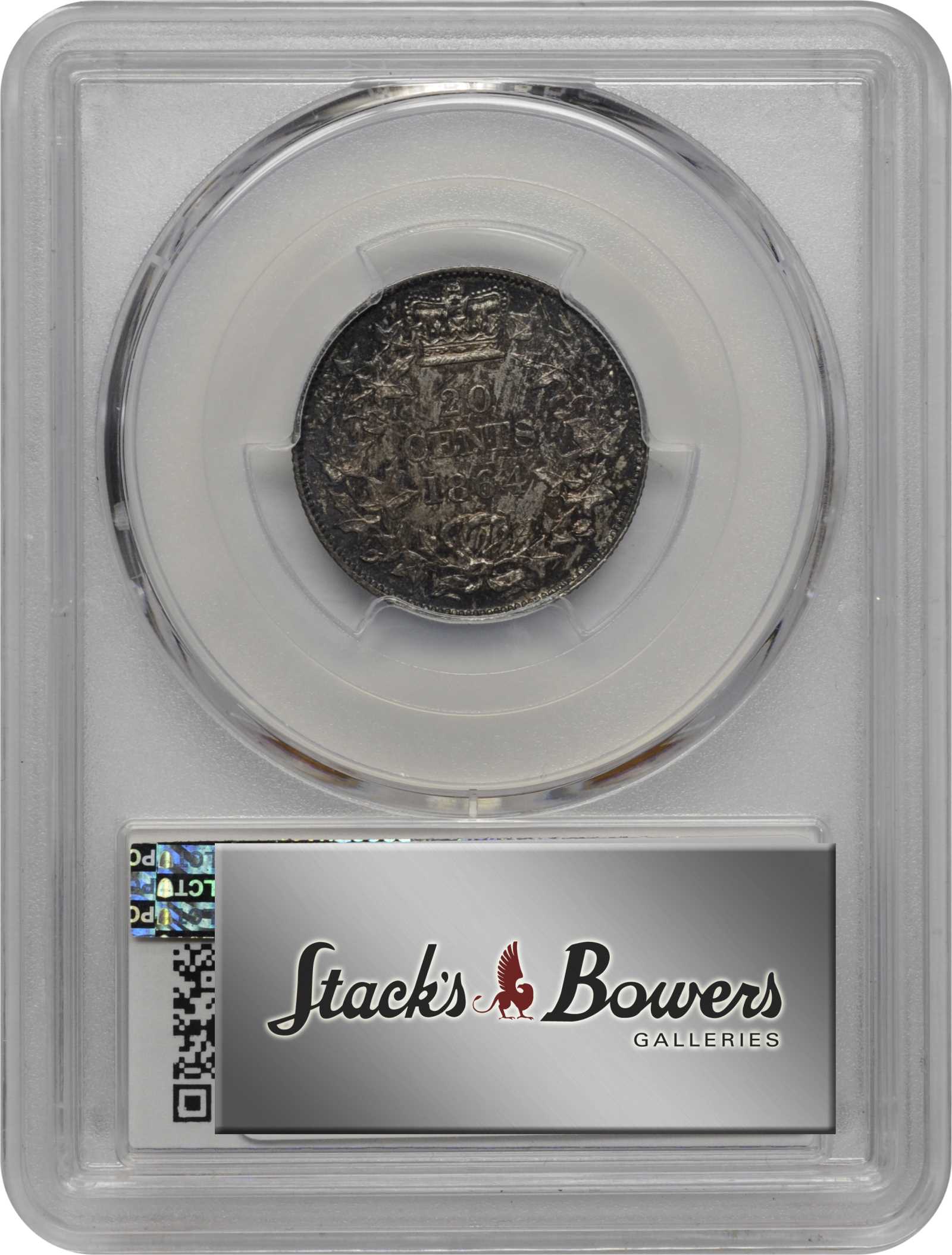 image for: CANADA. New Brunswick. 20 Cents, 1864. London Mint. Victoria. PCGS MS-62 Gold Shield.