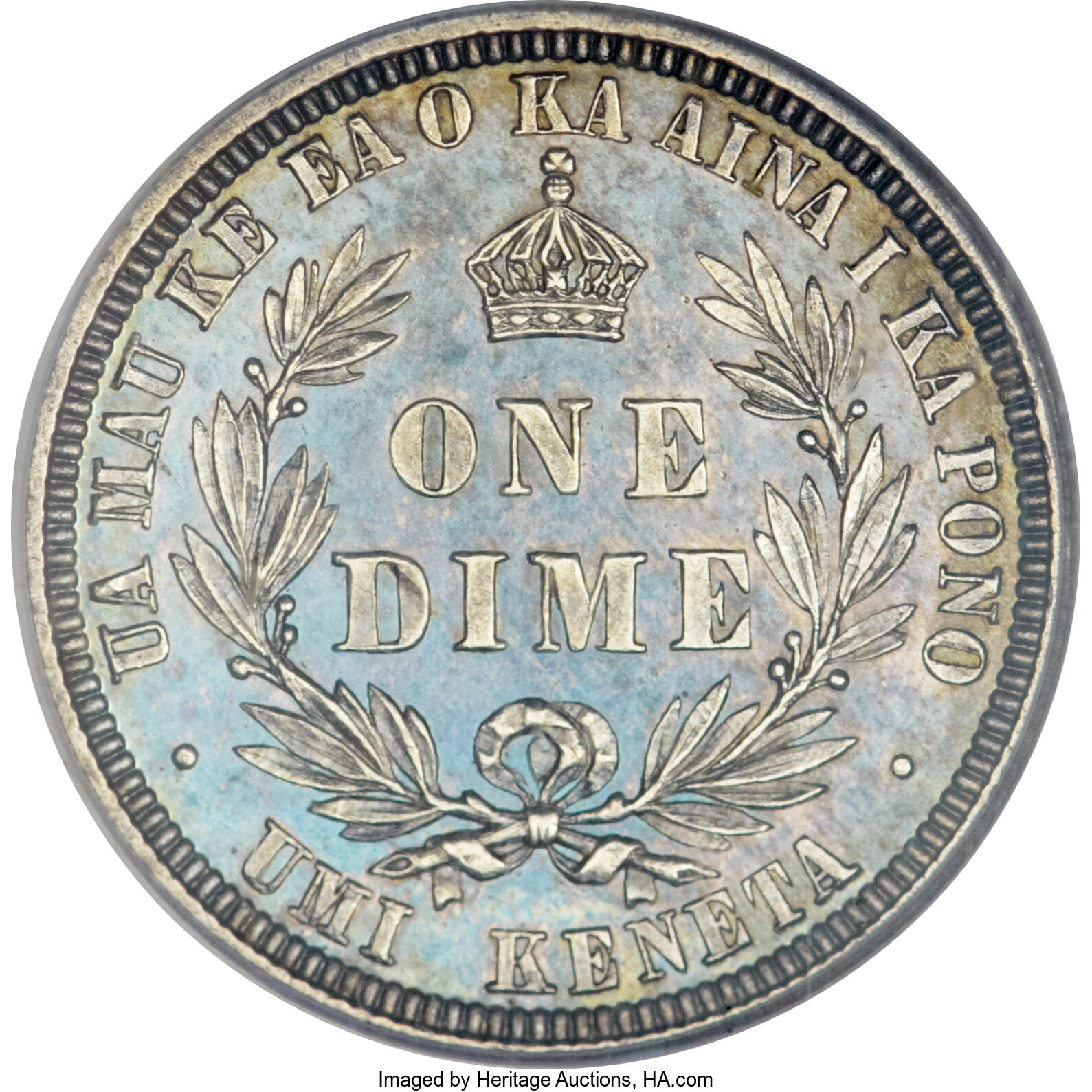 image for: 1883 10C Hawaii Ten Cents PR63 PCGS. KM-3. ...