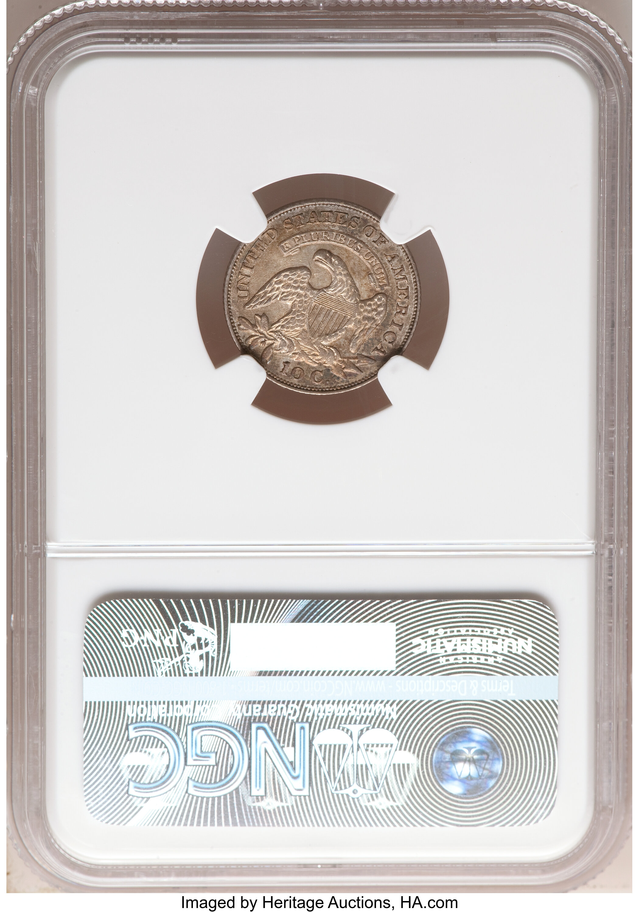 image for: 1829 10C Small 10C, JR-7, R.1, MS61 NGC. NGC Census: (2/4). PCGS Population: (0/2). MS61. Mintage 770,000. ...