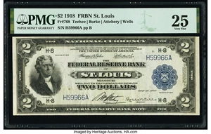 image for: Fr. 768 $2 1918 Federal Reserve Bank Note PMG Very Fine 25....