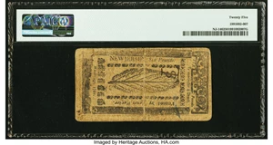 image for: New Jersey April 23, 1761 £6 PMG Very Fine 25....
