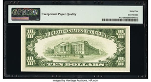 image for: Fancy Serial Number 77788888 Fr. 2012-J $10 1950B Federal Reserve Note. PMG Gem Uncirculated 65 EPQ....