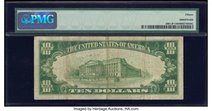 image for: Fr. 2001-B* $10 1928A Federal Reserve Star Note. PMG Choice Fine 15....