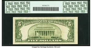 image for: Low Serial Number 818 Fr. 1961-J* $5 1950 Wide I Federal Reserve Star Note. PCGS Very Fine 35....