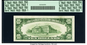 image for: Fr. 2010-D* $10 1950 Wide Federal Reserve Note. PCGS Gem New 65PPQ....