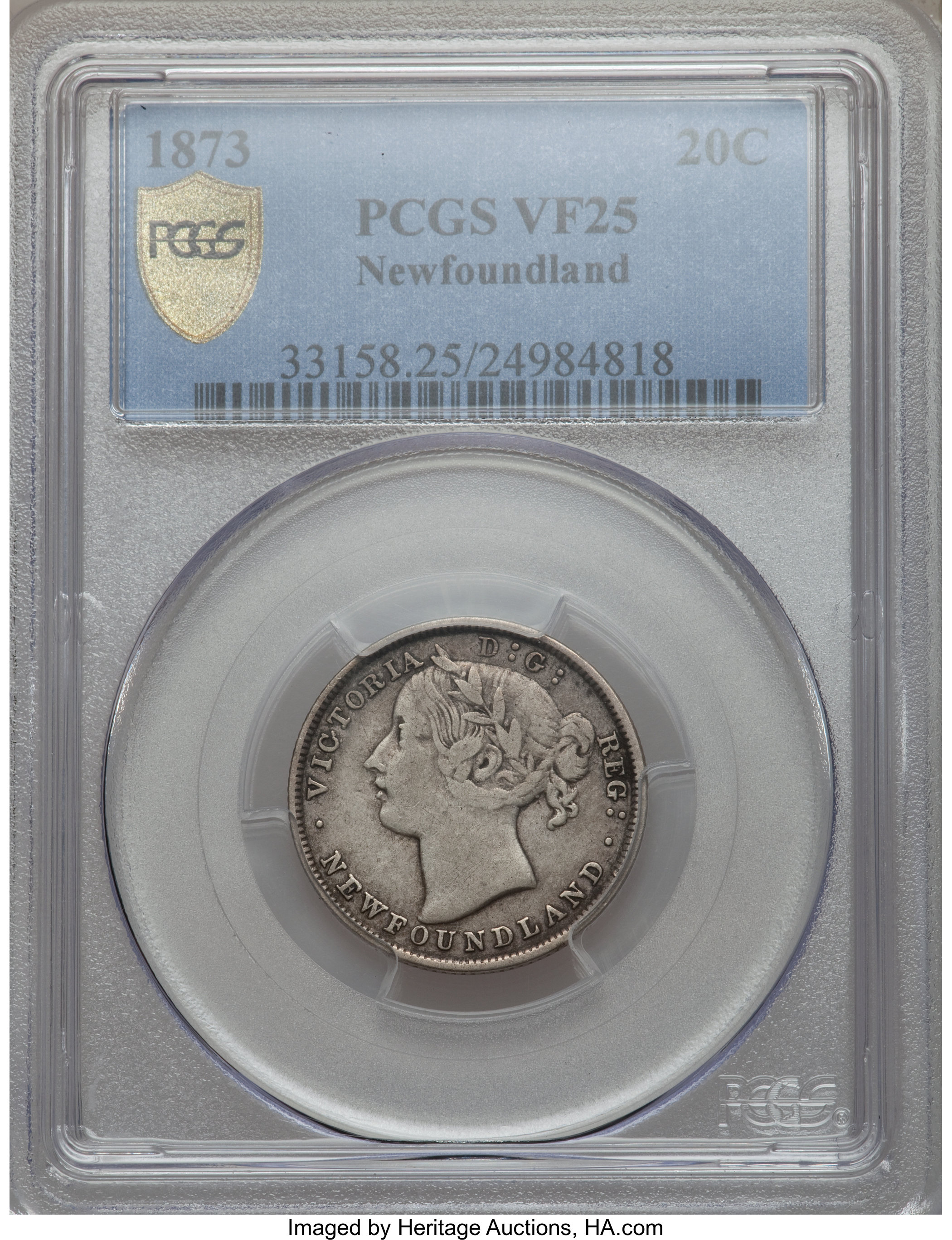 image for: Newfoundland. Victoria 20 Cents 1873