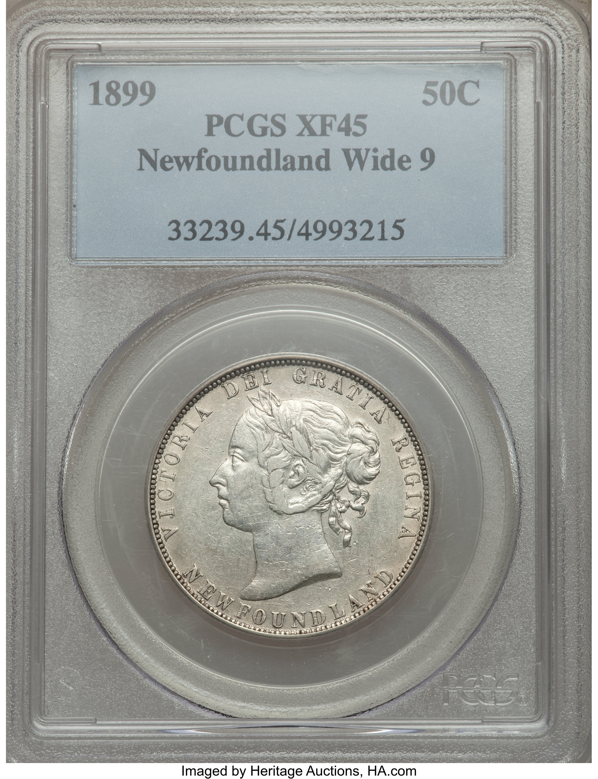 image for: Newfoundland. Victoria 50 Cents 1899 XF45 PCGS