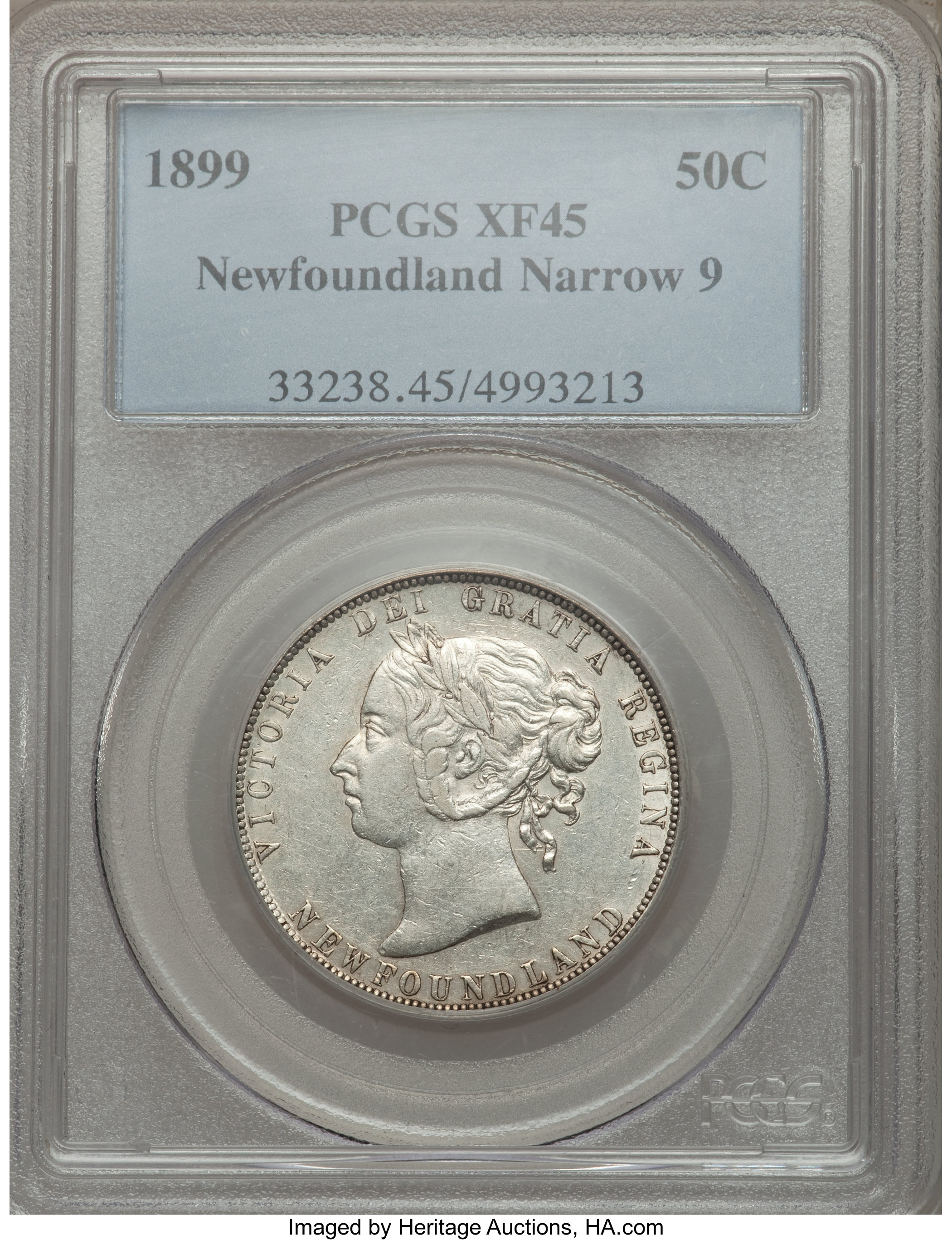 image for: Newfoundland. Victoria 50 Cents 1899 XF45 PCGS