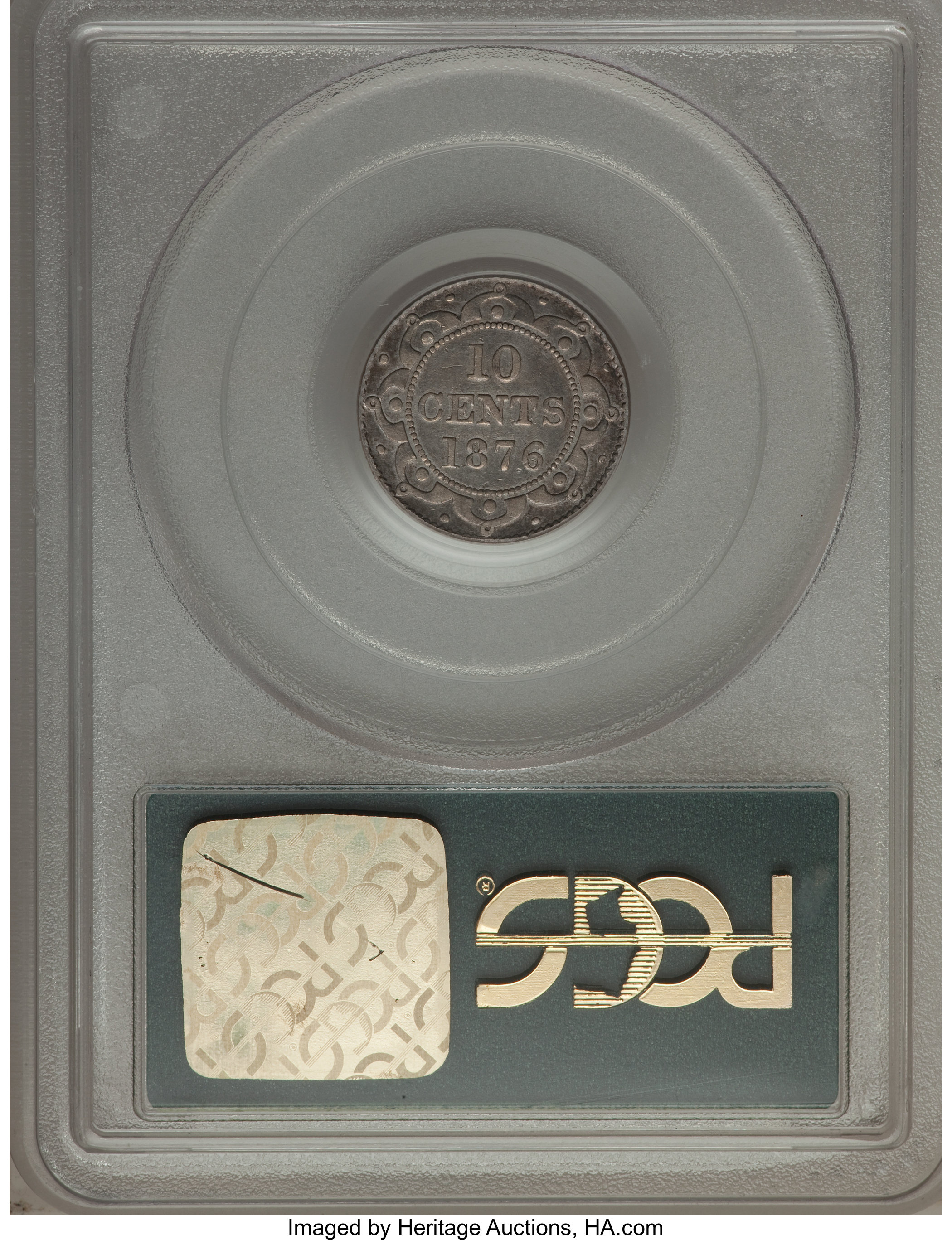 image for: Newfoundland. Victoria 10 Cents 1876-H F15 PCGS