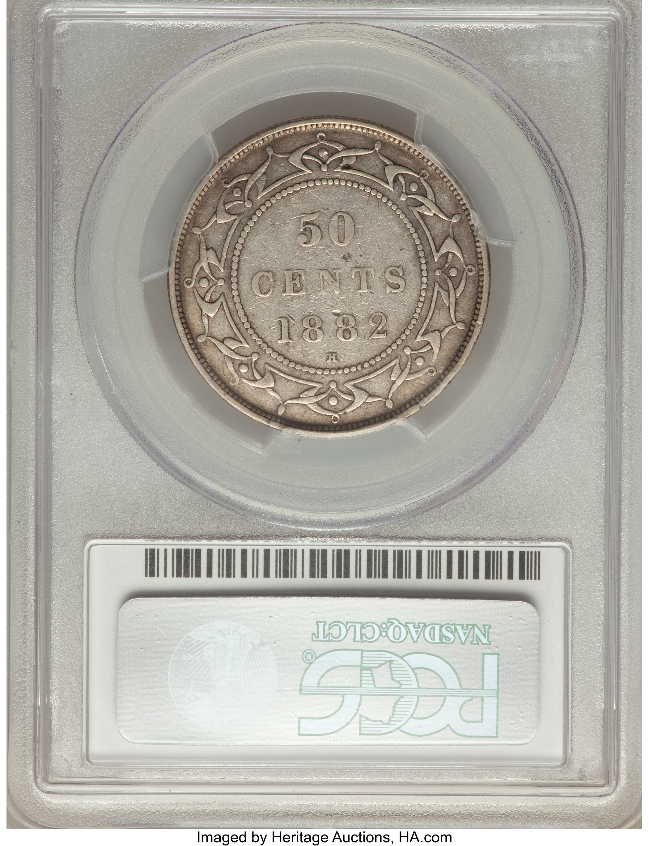 image for: Newfoundland. Victoria 50 Cents 1882-H VF25 PCGS